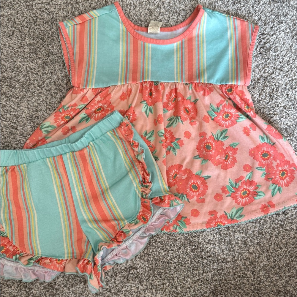 Matilda Jane Coral and Peach Outfit
